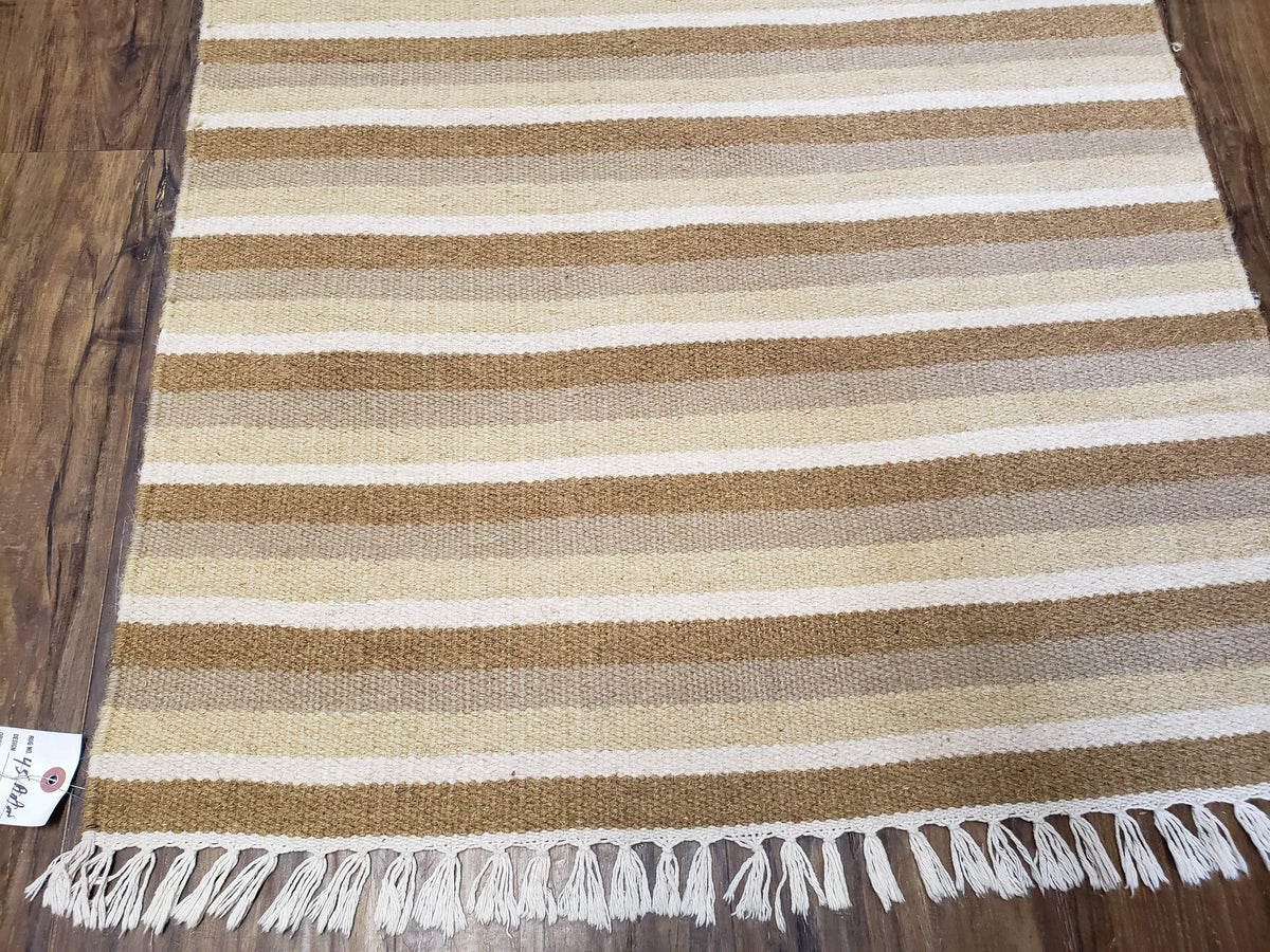 Striped Runner Rug, Flatweave Runner Rug, Hallway Runner, 15 ft Carpet Runner for Hall, Earth Tone Colors, Handmade Hand Woven Farmhouse Rug