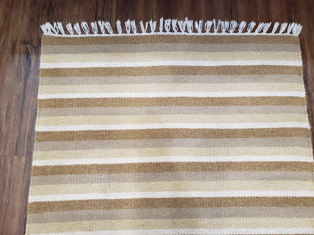 Striped Runner Rug, Flatweave Runner Rug, Hallway Runner, 15 ft Carpet Runner for Hall, Earth Tone Colors, Handmade Hand Woven Farmhouse Rug